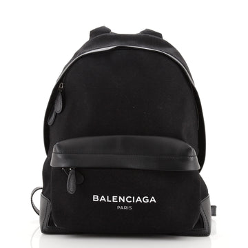 Balenciaga Navy Backpack Canvas Medium