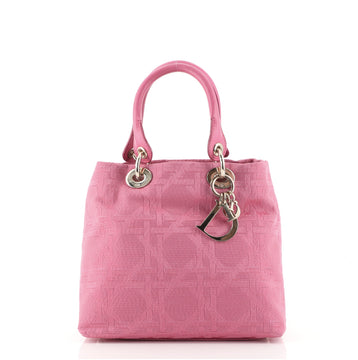 Christian Dior Lady Dior Soft Tote Cannage Quilt Canvas Small