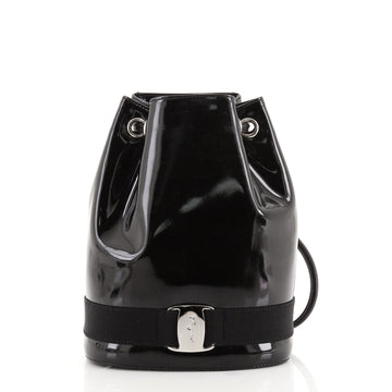 Salvatore Ferragamo Vara Bucket Backpack Patent Mini