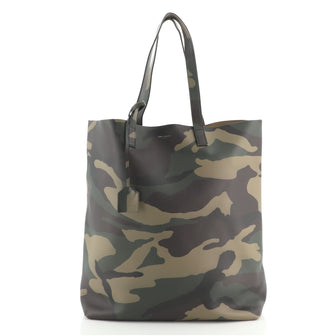 Saint Laurent Shopper Tote Camo Leather Tall