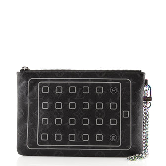 Louis Vuitton iPad Pouch Monogram Eclipse Canvas Small