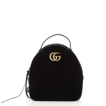Gucci GG Marmont Backpack Matelasse Velvet Small