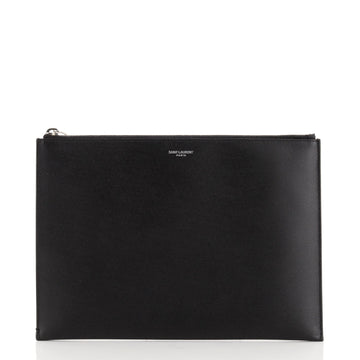 Saint Laurent Zip Pouch Leather Medium