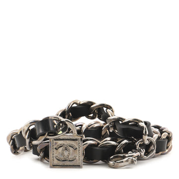 Chanel CC Square Charm Chain Belt Metal and Leather