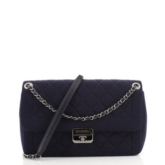 Chanel Chic With Me Flap Bag Quilted Jersey Large