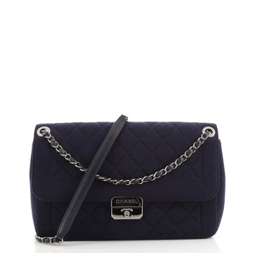 Chanel Chic With Me Flap Bag Quilted Jersey Large