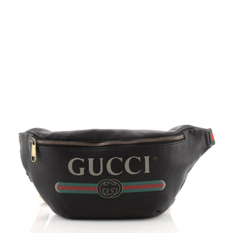 Gucci Logo Belt Bag Printed Leather Medium