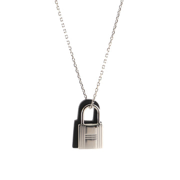Hermes O'Kelly Pendant Necklace Leather and Metal