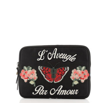 Gucci Laptop Sleeve Embroidered Techno Canvas Small