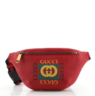 Gucci Logo Belt Bag Printed Leather Small