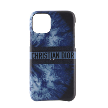 Christian Dior Lady Dior Cover Phone Case Tie-Dye Leather iPhone 11