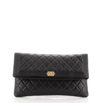 Chanel Boy Beauty CC Clutch Quilted Lambskin
