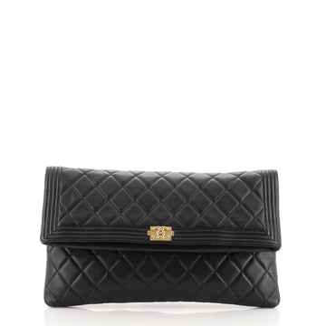 Chanel Boy Beauty CC Clutch Quilted Lambskin
