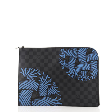 Louis Vuitton Zip Around Pochette Jour Limited Edition Nemeth Damier Graphite GM