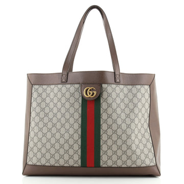 Gucci Ophidia Soft Open Tote GG Coated Canvas East West