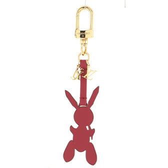 Louis Vuitton Jeff Koons Rabbit Bag Charm Leather