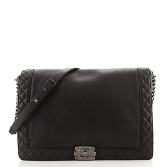 Chanel Reverso Boy Flap Bag Calfskin Large