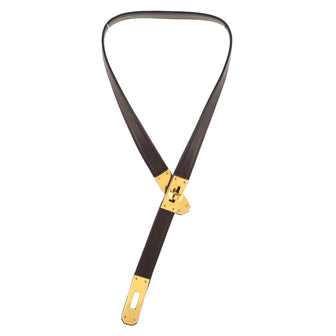 Hermes Kelly Choker Necklace Leather and Metal