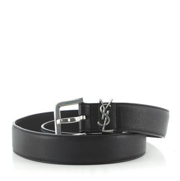 Saint Laurent Monogram Square Buckle Belt Leather Thin