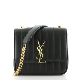Saint Laurent Vicky Crossbody Bag Vertical Quilted Leather Medium