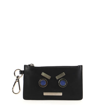 Fendi Faces Key Pouch and Card Holder Leather