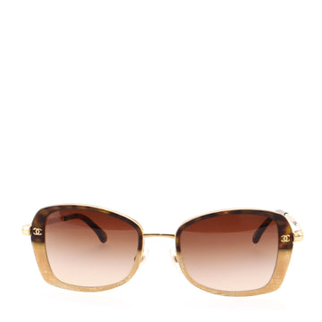 Chanel Bicolor CC Square Sunglasses Acetate and Metal
