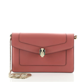 Bvlgari Serpenti Forever Wallet on Chain Leather Small