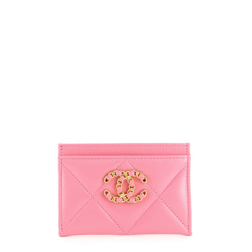 Chanel 19 Card Holder Quilted Lambskin