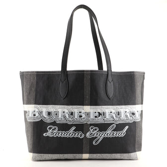 Burberry Doodle Reversible Tote Printed Canvas Large