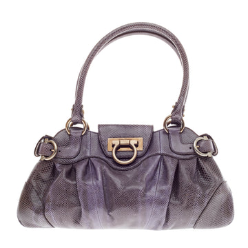 Salvatore Ferragamo Marisa Satchel Python Small 