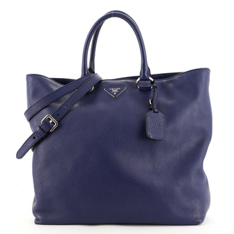 Prada Convertible Shopper Tote Vitello Daino Large