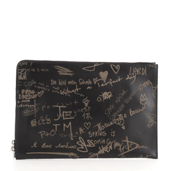 Balenciaga Graffiti Bazar Pouch Leather