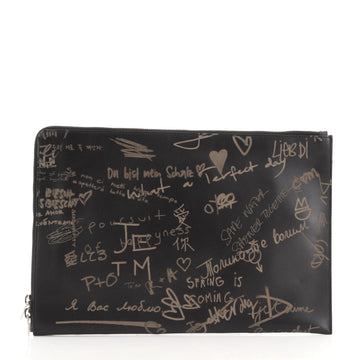 Balenciaga Graffiti Bazar Pouch Leather