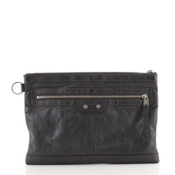 Balenciaga Classic City Clip Pouch Leather Medium