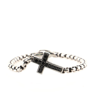David Yurman Pavé Cross Bracelet Sterling Silver with Diamonds