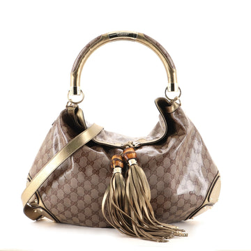 Gucci Indy Hobo GG Coated Canvas Large