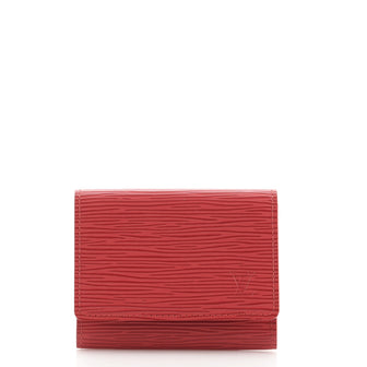 Louis Vuitton Red Epi Leather Business Card Holder Louis Vuitton