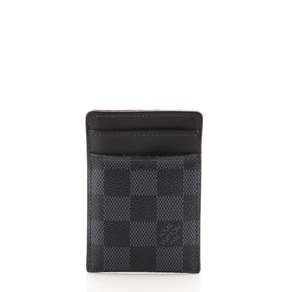 Pince Card Holder with Bill Clip Damier