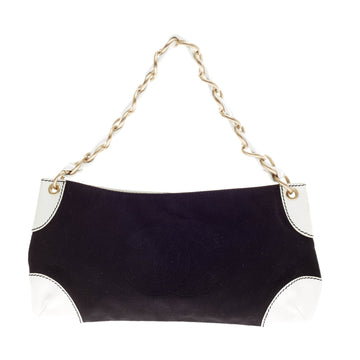 Chanel CC Logo Chain Canvas and Leather Shoulder Bag