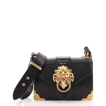 Prada Animalier Cahier Crossbody Bag City Calf and Saffiano Small