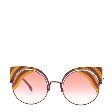 Fendi Hypnoshine Cat Eye Sunglasses Metal