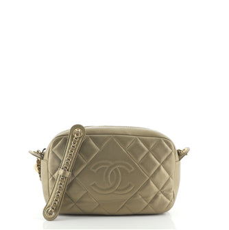Chanel Diamond CC Camera Case Bag Quilted Lambskin Small