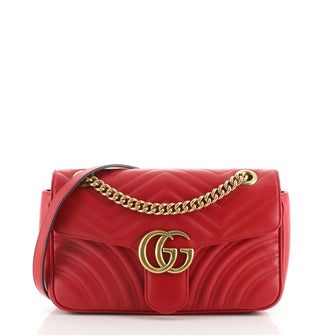 Gucci GG Marmont Flap Bag Matelasse Leather Small