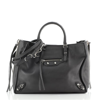 Balenciaga Papier A4 Zip Around Classic Studs Bag Leather Mini