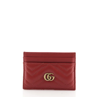 Gucci GG Marmont Card Holder Matelasse Leather