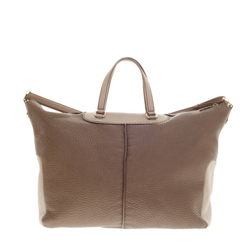 Tod's Miky Bauletto Grained Leather Satchel 