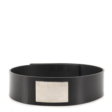 Balenciaga Stamp Plate Belt Leather Wide