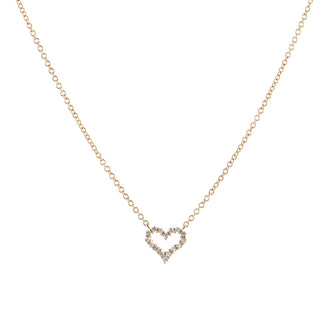Tiffany & Co. Sentimental Heart Pendant Necklace Rose Gold and Diamond Extra Mini