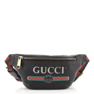 Gucci Logo Belt Bag Printed Leather Small