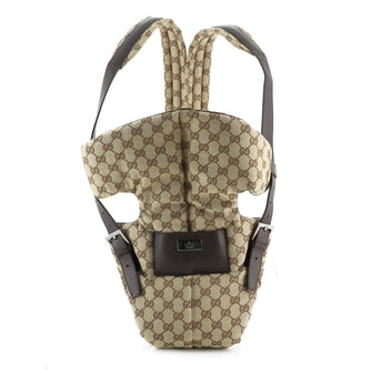 Gucci Baby Carrier GG Canvas with Leather